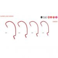 Крючок офсетный Koi Super Lock Worm, размер 5/0 (INT), цвет RED (10 шт.)