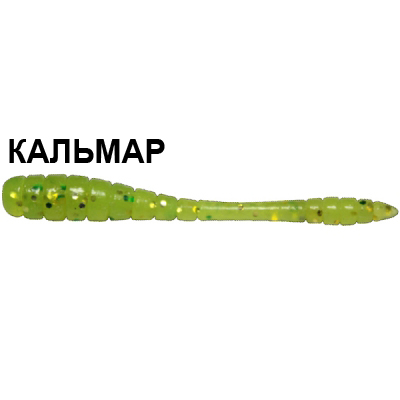 Силиконовая приманка Crazy Fish Tipsy 9-50-20-6 кальмар цв. kiwi (киви)