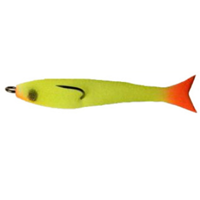 Мормыш Рыбка неперфорированная 6 см, цв. 09 желтая PFN6-09 5 шт