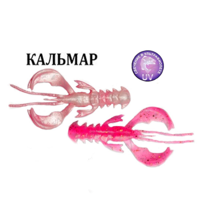Силиконовая приманка Crazy Fish Nimble 1.6" 49-40-9d-6 кальмар цв. pink snow (розовый снег)