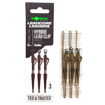 Лидкор Korda Kable Leadcore Leader Hybrid Lead Clip 50см Gravel
