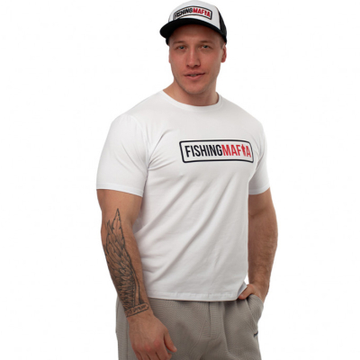 Футболка “FishingMafia” (L белый)