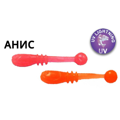 Силиконовая приманка Crazy Fish Whitebait 0.8" 16-20-50/64-1 анис цв. pink flamingo (розовый фламинго) / fluo orange (флуоресцентно-оранжевый)