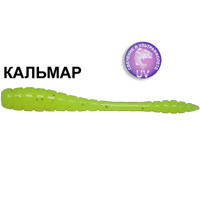 Силиконовая приманка Crazy Fish Tipsy 9-5-6-6 кальмар цв. chartreuse (шартрез)