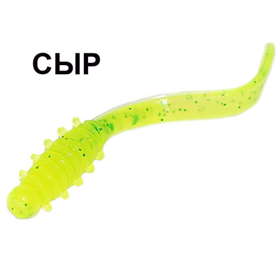 Мягкая приманка Boroda Baits Leech цв. Шартрез, аттр. Сыр, 12 шт./уп.