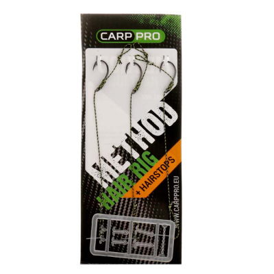Готовые поводки Carp Pro Method Hair Rig Hooklink 25LB, крючок SIZE #6