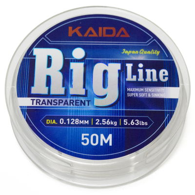 Леска Kaida RIG LINE прозрачная 50м 0,203мм 6,25кг