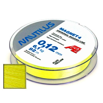Шнур Nautilus Magnet 4 Yellow d-0.21 13.6кг 92м