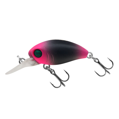 Воблер Sprut Rini Crank D 32F (Floating/32mm/3g/0,9-1,4m/BKPN) + Два Одинарных Крючка (S-75M #6)