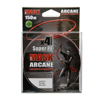 Леска плетеная AKKOI Mask Arcane X4-150 (green) d0,10mm