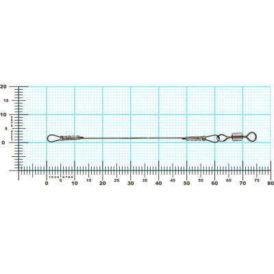Титановое звено с вертлюгом для ассиста Vido Craft 75 мм, толщ. 0,4 мм, 20 кг, 3 шт/уп VD-ATiSLRS-04-75(3)