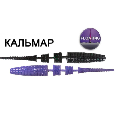 Силиконовая приманка Crazy Fish Polaris 3" 24-68-50d-6-F кальмар цв. Northern Lights плавающая