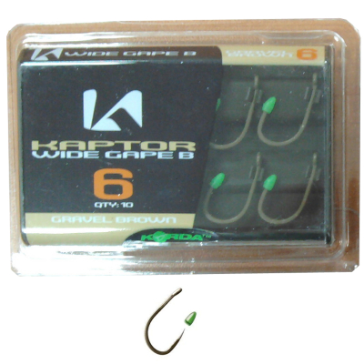 Крючок Korda Kaptor Wide Gape-B Gravel-12 KAP15