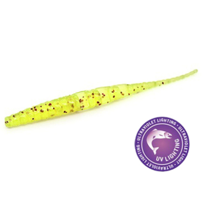 Силиконовая приманка Rampage WormStick 2" цв. #034 - Chartreuse Red Flake UV*