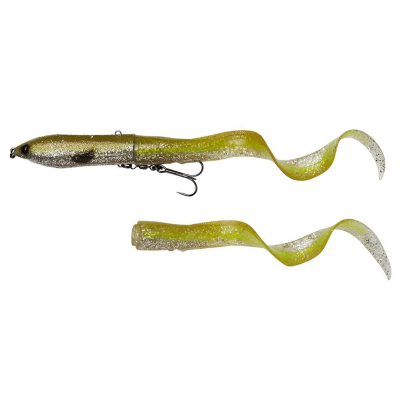 Приманка Savage Gear 3D Hard Eel 2+1 17cm 50g SS цв. Green Silver Ayu (74134)