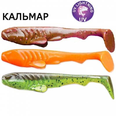 Силиконовая приманка Crazy Fish Tough 4" 48-100-M101-6 кальмар цв. MIX101