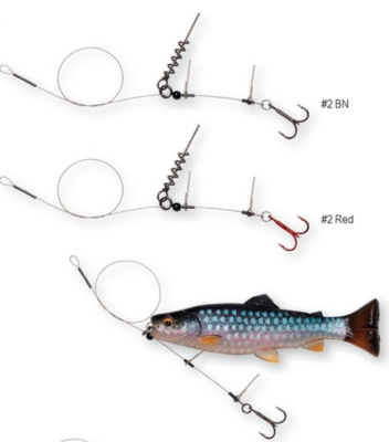 Оснастка Savage Gear Linethru Corkscrew Rig #2 30cm 22kg 2pcs 72243