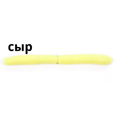 Силиконовая приманка Trout Zone Wake Worm FAT 2,6" цвет сырный