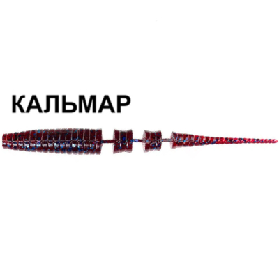 Силиконовая приманка Crazy Fish Polaris 4" 38-100-73-6 кальмар цв. blue ruby (синий рубин)