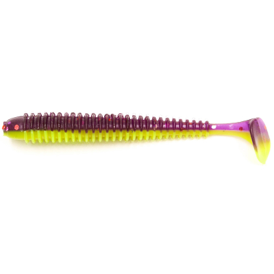 Силиконовая приманка Yaman Pro Betta 3,5" цвет #26 - Violet Chartreuse (уп. 8 шт.)
