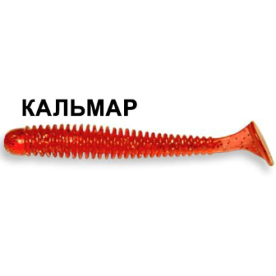 Силиконовая приманка Crazy Fish Vibro Worm 2" 3-50-4-6 кальмар цв. cherry (вишня)