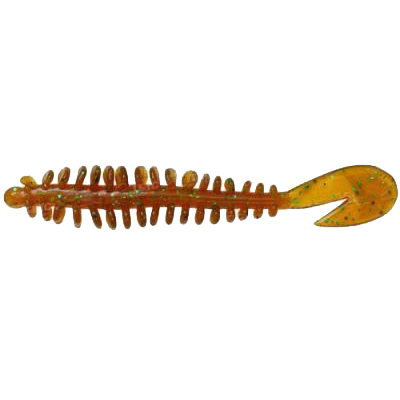 Виброхвост Reins RockVibe Grub 4" (в уп.8 шт.) цв. 565 Motor oil green flake