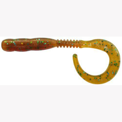 Силиконовая приманка Reins Curly Curly 4" цв. 565 Motor Oil Green Flake