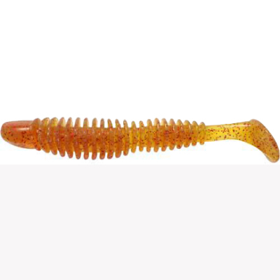 Силиконовая приманка Reins Bubbling Shad 4" цв. 566 Motor Oil Red Flake