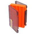 Коробка для воблеров Kosadaka TB-S61A-OR, 25,5*19,5*6см двухсторонняя, продольные секции, прозрачная