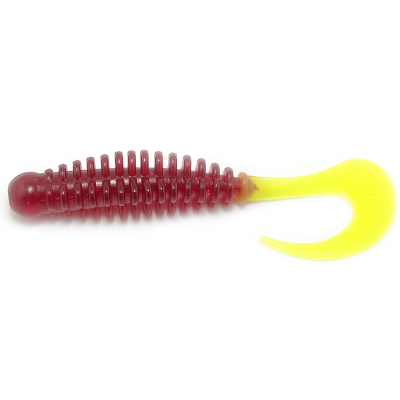 Силиконовая приманка Boroda Baits Phantom 70 mm ГРАНАТ/ЛИМОН (Garnet/Lemon)