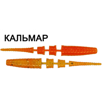 Силиконовая приманка Crazy Fish Polaris 3" 24-68-15d-6 кальмар цв. fire orange (огненный апельсин)