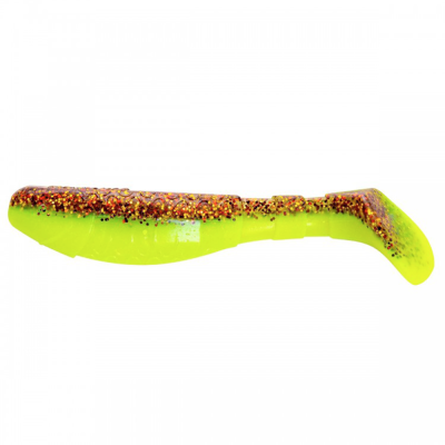 Силиконовая приманка Helios Chubby 3,55"/9 см Golden Lime 5шт. (HS-4-048)