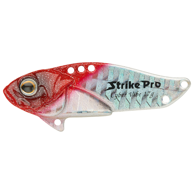 Блесна-цикада Strike Pro Cyber Vibe 55, 55 мм, 17 гр, цвет: Redhead Silver (JG-005D#022PPP-713) (9930205)
