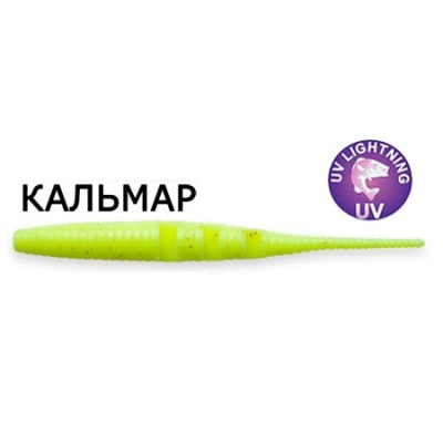 Силиконовая приманка Crazy Fish Polaris 4" 38-100-6-6 кальмар цв. chartreuse (шартрез)