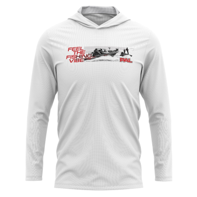 Джерси с капюшоном PAL Feel the fishing vibe белая #XXXL