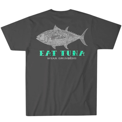Футболка Grundens Eat Tuna T-Shirt SMU, Charcoal, S