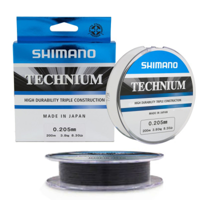Леска Shimano Technium 200м 0,205мм 3,8кг New