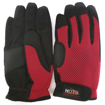 Перчатки для джиггинга Hots Mesh Glove Power Grip Red р. 3L