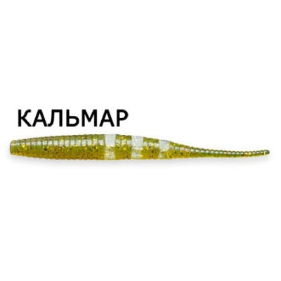 Силиконовая приманка Crazy Fish Polaris 4" 38-100-1-6 кальмар цв. olive (оливка)