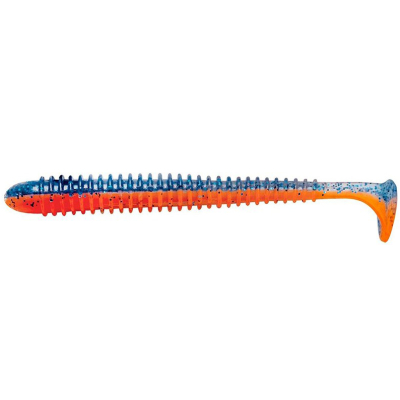 Силиконовая приманка Helios Liny Catcher 2,35"/6 см Star Blue & Orange 12шт. (HS-5-044)