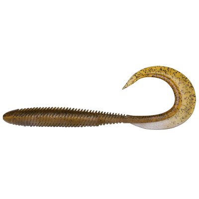 Силиконовая приманка Megabass Kemuri Curly 3,5" цв. green pumpkin shad