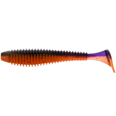 Силиконовая приманка Flagman Mystic Fish Fat 3,8" цвет #0502 Violet Orange