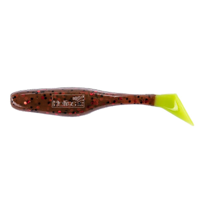 Силиконовая приманка Helios Vigor 3,75"/9.5 см Rusty Gold & Lime 7шт. (HS-6-017)