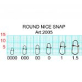 Застежка Fish Season Round Nice Snap, №1,5 (11 кг), (упак. 7 шт)