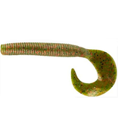 Мягкая приманка Allvega Cigar Grub 9,5см 7,5г (5шт.) цв. Green pumpkin red flake