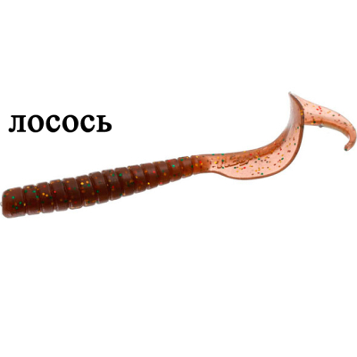 Виброхвост Flagman Sly 4" цв. brown flash 6pc salmon