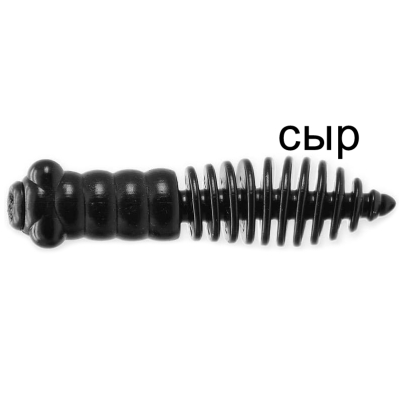 Силиконовая приманка Ojas Happy P-35: Black  Widow, Сыр, 14шт/банка