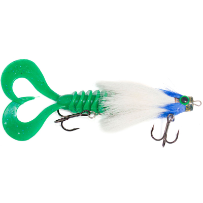 Приманка RSK Fishing MAUS M (диаметр головы 15,5 mm) 18см 45гр, сине-белая голова, хвост светло-зеленый