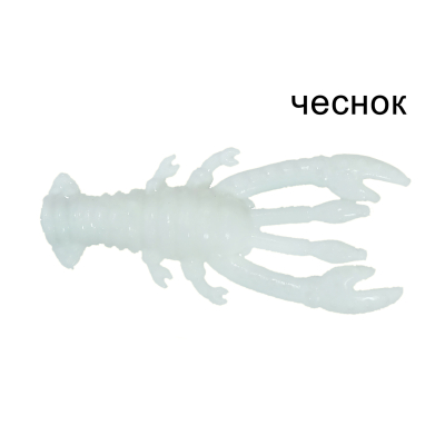 Силиконовая приманка Ojas Rachek 21, White (fluo), 10шт/банка, аромат Чеснок