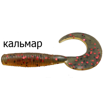 Твистер Merega Spinny Tail 25мм 0.2гр. цвет Z049, кальмар (уп.10 шт)